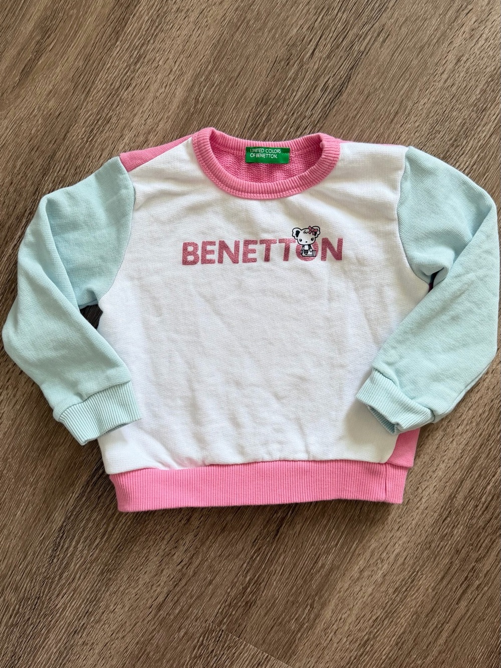 United Colors of Benetton Girls 18-24 months 2T Sweatshirt sparkly 100% cotton